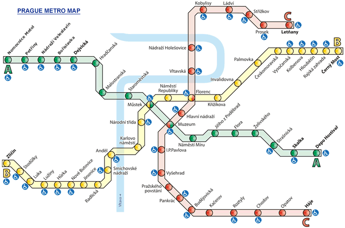 Prague Metro map